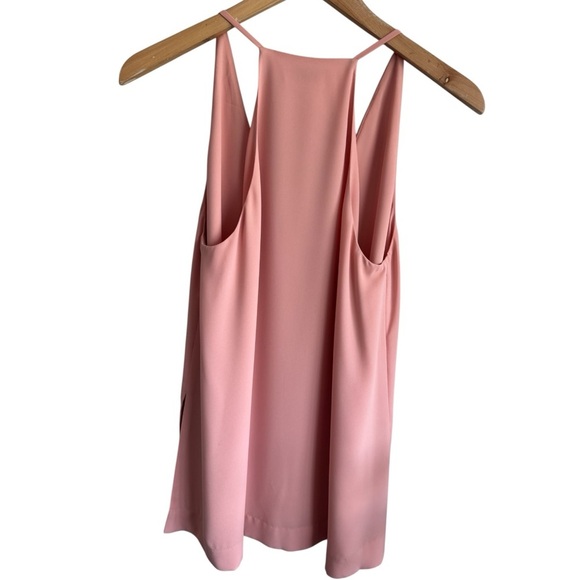 ARITZIA | BABATON Morris Racerback Top Pink Sleeveless V-Neck Flowy Blouse Small - Picture 2 of 8